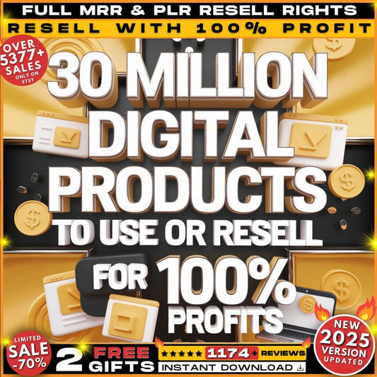 30 Million+ PLR and MRR Products for Passive Income