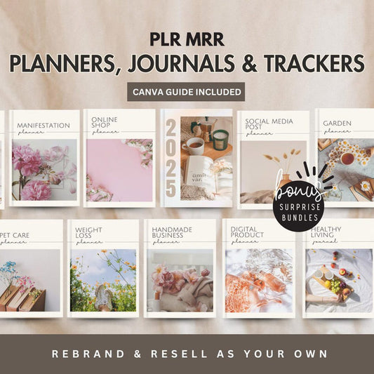 Done for You Ultimate Planners, Journals & Trackers Bundle with MRR/PLR