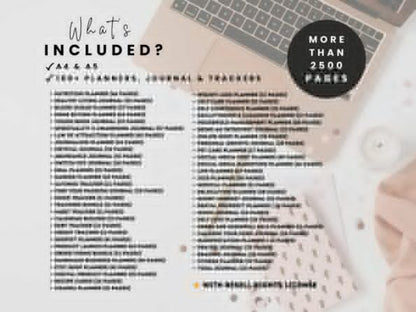 Done for You Ultimate Planners, Journals & Trackers Bundle with MRR/PLR