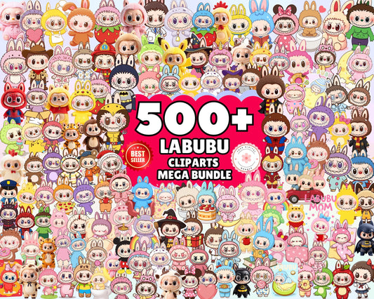 500+ Labubu Clipart Mega Bundle, Labubu PNG Bundle, Labubu Clipart, Labubu Bundle PNG, 500 Cute Cartoon Digital Download, La bubu PNG
